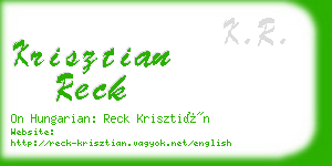 krisztian reck business card